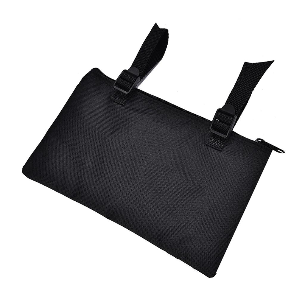Waterproof Mobility Scooter Armrest Bag Wheelchair Shopping Travel Storage Bag Black