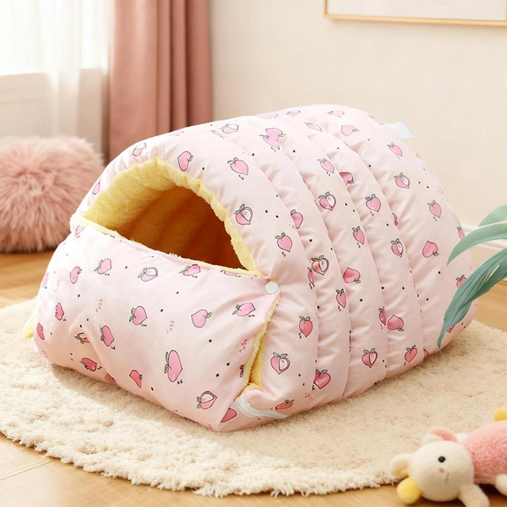 Winter Warm Pet Sleeping Bed Semi-Enclosed Cat House Cat Bedding Nest Kennel Pet Supplies for Small Dog Cats Kitten