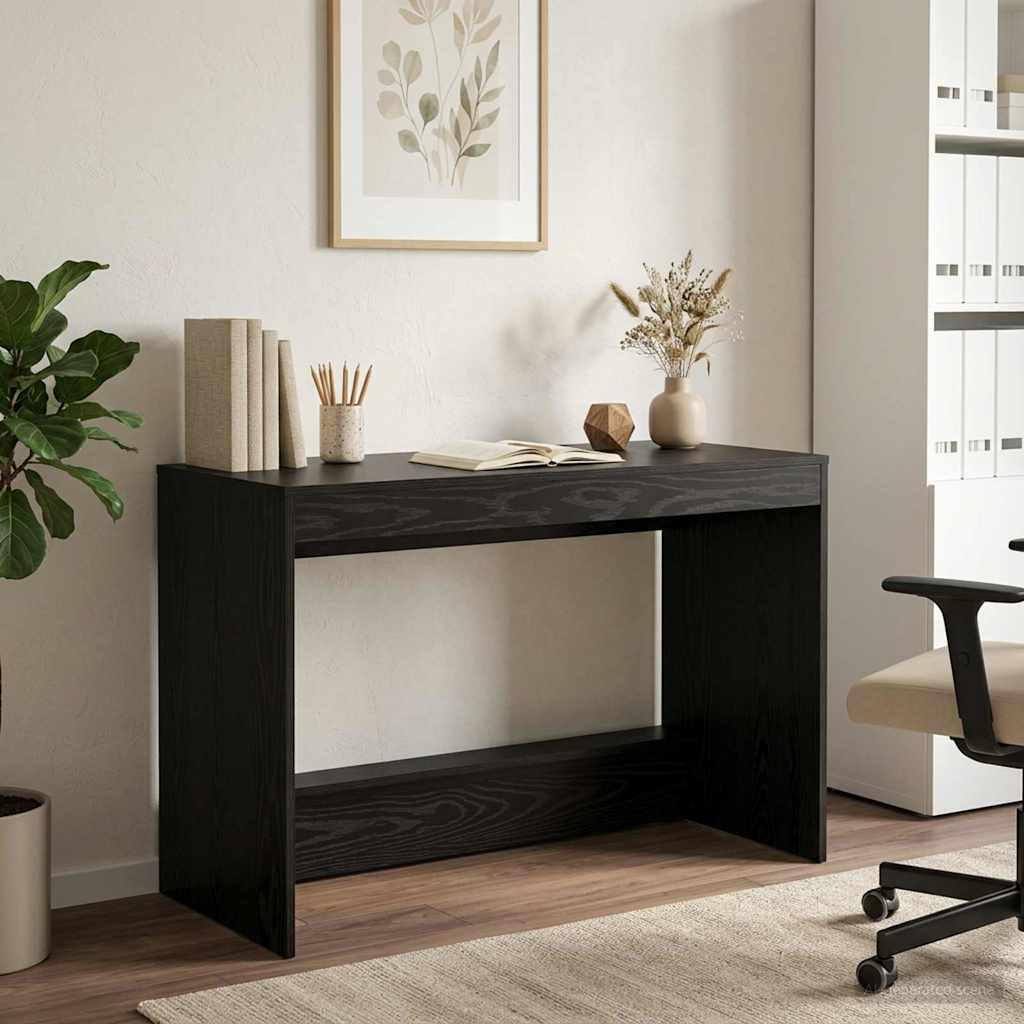 Bed Desk Black Oak Wood Composite 100 x 45 x 75 cm