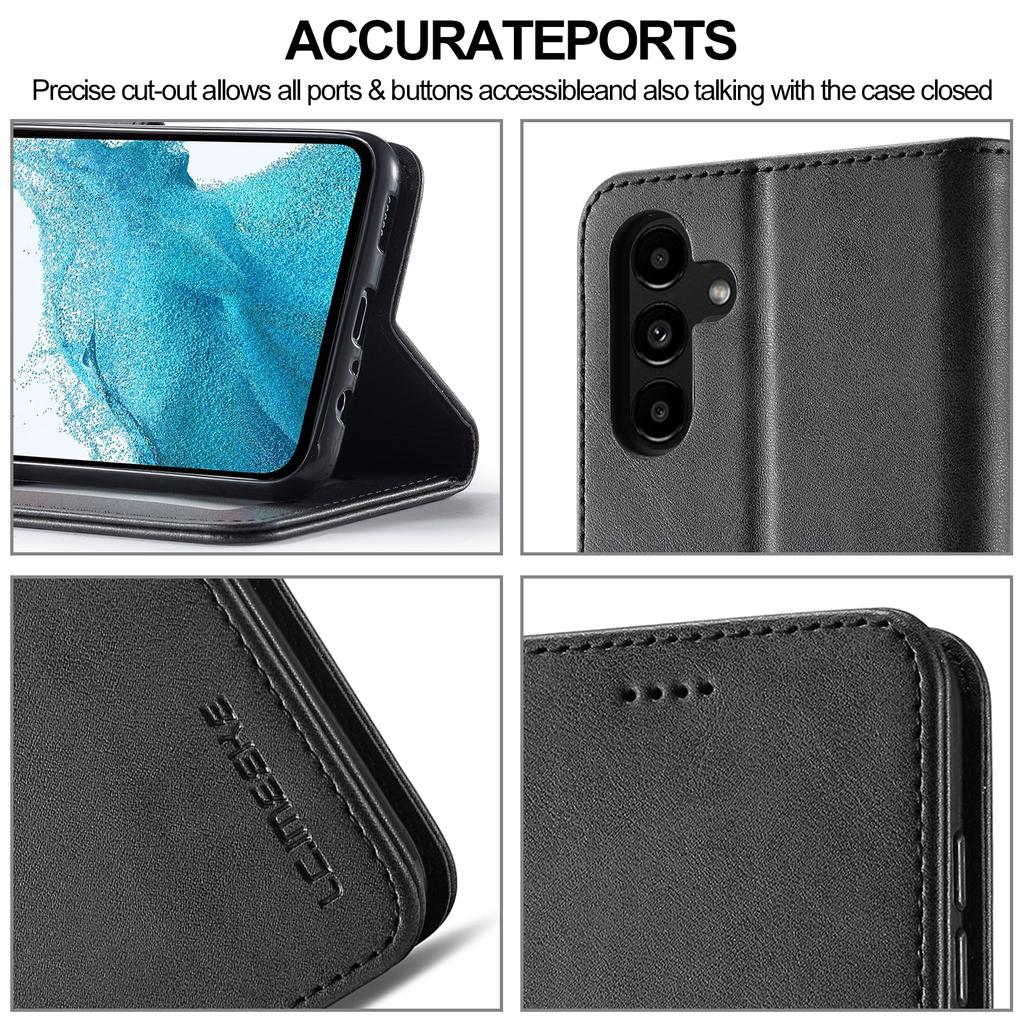 LC.IMEEKE For Samsung Galaxy A34 5G Calf Texture Case Wallet Stand Design Magnetic Clasp Leather Phone Cover