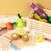 Montessori Rollenspielhaus Serie Geschnittenes Obst Desserts Holz Simulation Küchenspielzeug Kinder Schneiden Gemüse Lernspielzeug