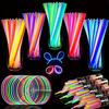 100pcs Mixed Color Glow Sticks Bracelet Necklace Set - Party Supplies & Decorations - Plastic Glow Sticks for Concerts, Festivals & Parties