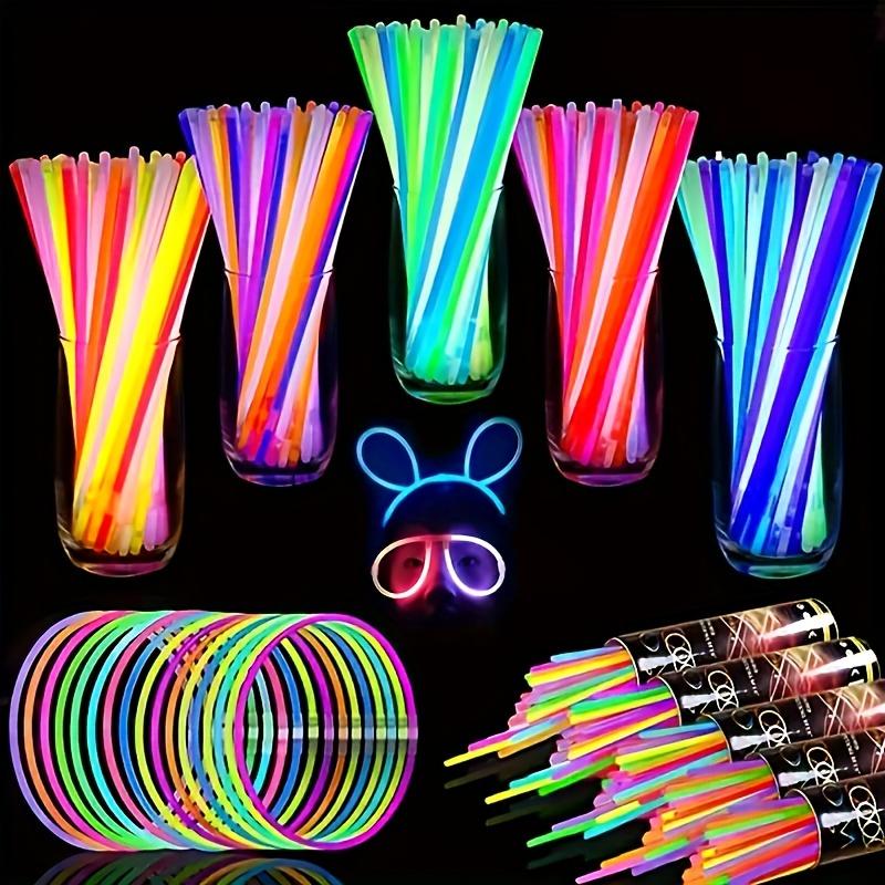 100pcs Mixed Color Glow Sticks Bracelet Necklace Set - Party Supplies & Decorations - Plastic Glow Sticks for Concerts, Festivals & Parties