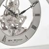 Wm.Widdop Silver Arch Mantel Clock Skeleton Dial Roman