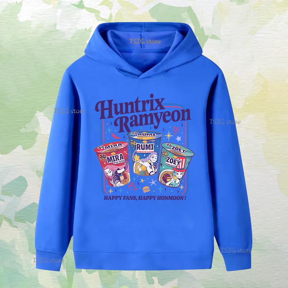 

Autumn Children Clothing Kpop Devil Hunter Instant Noodles Girl Group Print Girl Pullover Fashionable Casual Sportswear 100