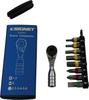 SIGNET Ultra Short Mini Ratchet 52 52mm Overall Includes 8 22091 Set, Gears, Length, Bits, Blue,