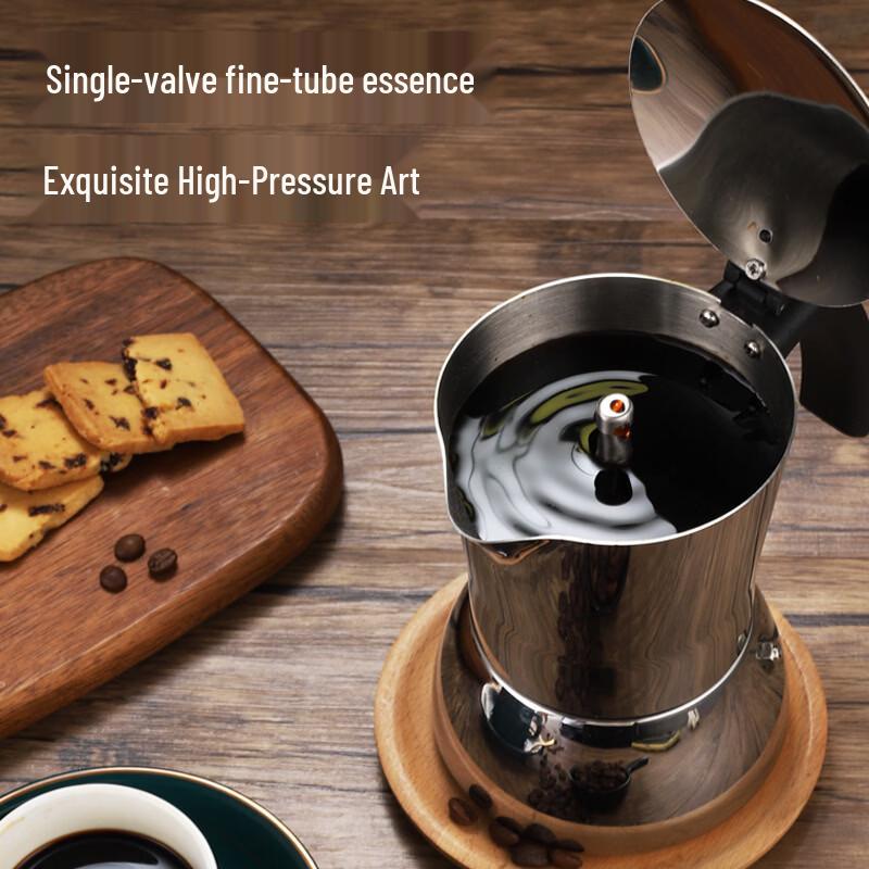 TLXT 4-Cup Stainless Steel Moka Pot