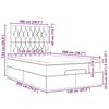VidaXL Ottoman Bed Frame and Mattress Light Grey 120x200 Cm Fabric 3313230
