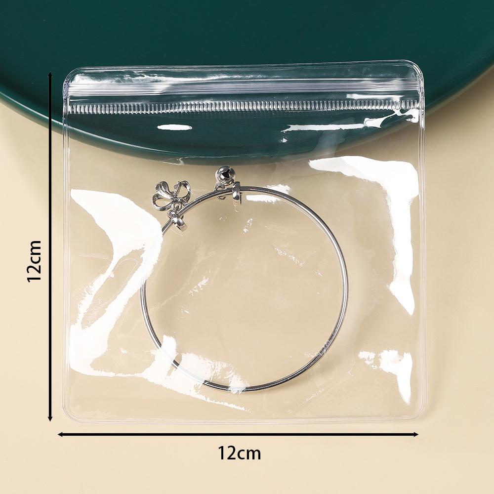 20-50Pcs Transparent PVC Jewelry Pouches Zip Storage Bag for Earring Necklace Jewelry Anti-Oxidation Display Packaging Bags