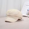 Octagonal beret big head circumference spring and autumn retro newsboy hat large size face small painter hat suitable for big face round face