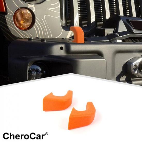 Car Front Bumper Tow Hook Cover Trim Decorative For Jeep Wrangler JK JL JT 2007+