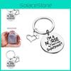 Unique Stainless Steel Keychain Gift For Nurses With Customizable Nurse Cap Design