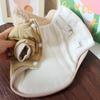 Thick Warm Dog Coat With Bear Embroidery Faux Fur Collar Winter Pet Clothing