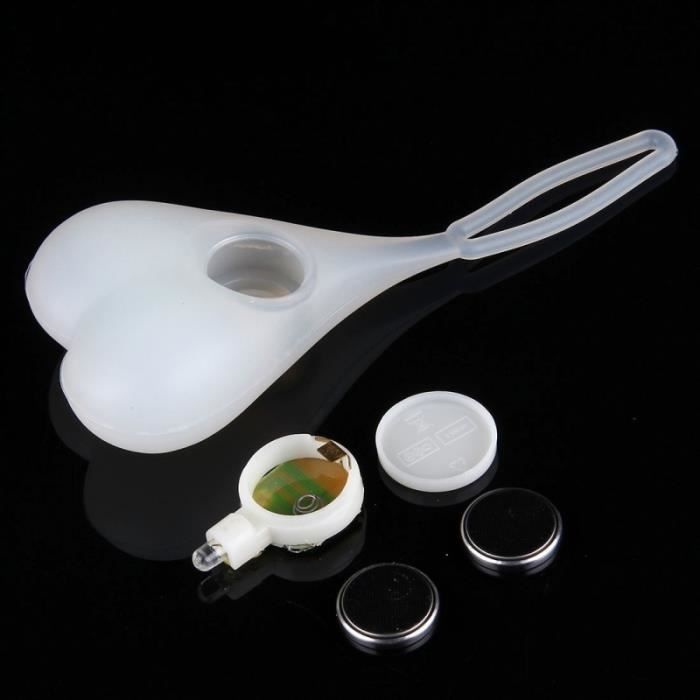 Feu arrière vélo suspendu en forme de coeur rouge à LED - WEWOO