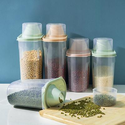Large Kitchen Grain Storage Tank Food Dry Goods Storage Box Plastic Sealed Waterproof Grain Clear Coarse Cereal Container
