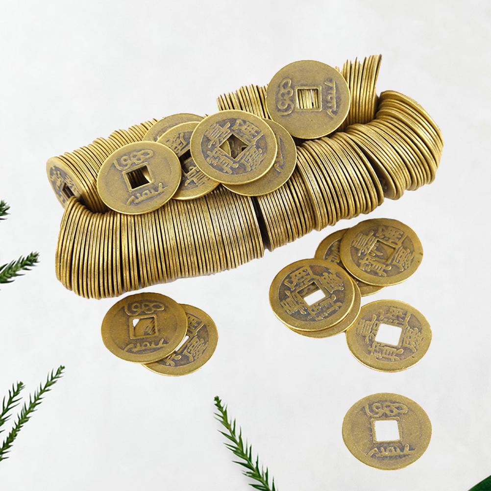 100 Pcs Ancient Chinese Wealth Amulet Spiritual Feng Shui Divination Non Currency Home Decor Traditional