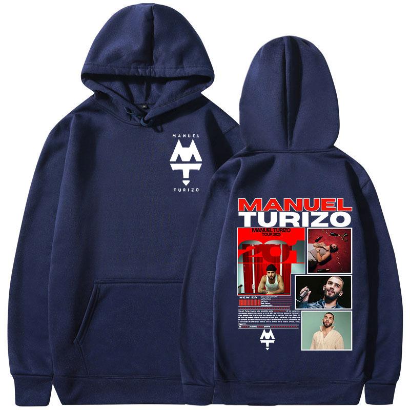 Rapper Manuel Turizo 201 Tour 2025 Graphic Hoodies Men Women Clothing Fashion Hooded Sweatshirt Casual Retro Oversized Pullovers