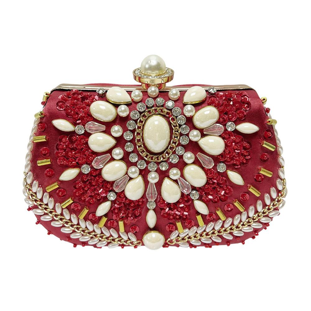 Evening Banquet Formal Dress Handbag Shoulder Bag Women's Bag Diamond-encrusted Clutch Bag