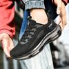 Ins Dad Shoes Handsome Large Size Fly-woven Sneakers Double Air Cushion Mesh Running Shoes
