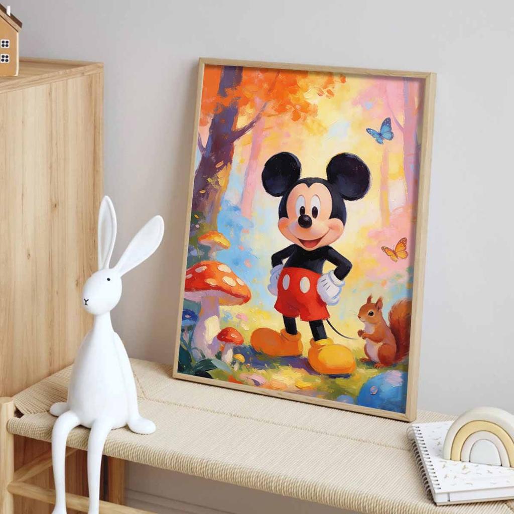 Disney Mickey Mouse forest mushroom squirrel butterfly diamond painting handmade diy mosaic art painting kit home decoration
