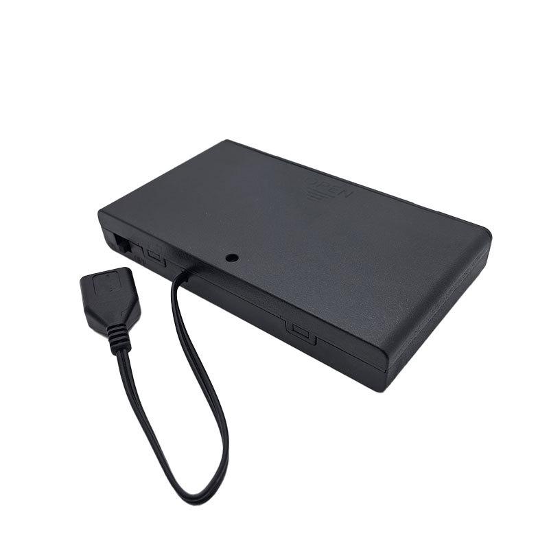 8-Section USB Female 12V Battery Box with Switchable Lid