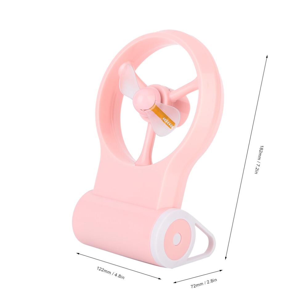 Mini Desk Fan For Home Office, Rechargeable Handheld Fans With Customizable Light-Emitting Fonts, Battery Operated, LED Display Feature, Durable