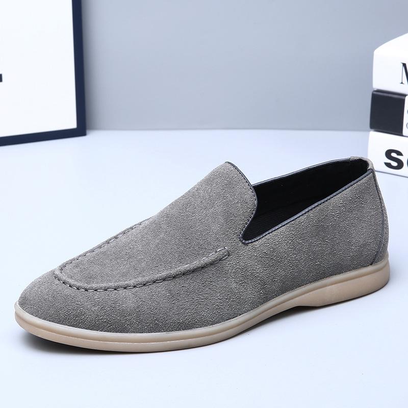 Large size men's shoes retro British style one-pedal loafers men's Korean version business casual soft-soled lazy shoes