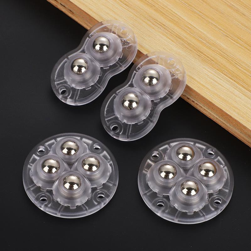 Caster Wheel Pulley Mobile Base Roller for Load-Bearing Furniture, Adhesive Hole-Free Ball Type