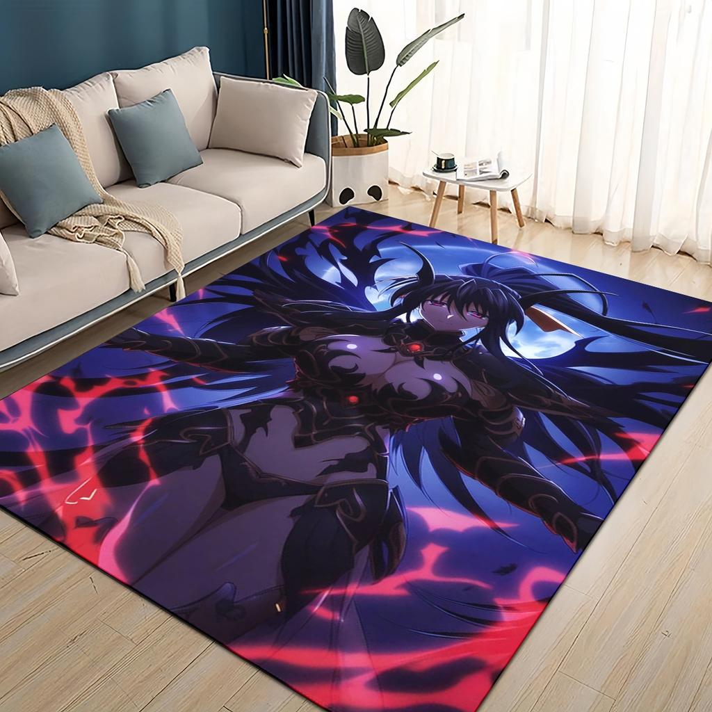 3D Cartoon High School DxD Sexy Girl Rias Akeno Asia Carpet Rug for Living Room Bedroom Home Sofa Decoration,Non-slip Floor Mat