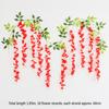 Faux Violet Blossom Trails Vintage Ceiling Backdrop Drooping Lavender Tendril Simple Synthetic Bush Twig Gorgeous Party Wreath