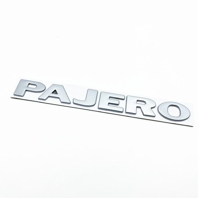 cwkzum1 Car Metal Rear Trunk Side Door Letters Words Logo Badge Emblem Decals Sticker For Mitsubishi PAJERO Styling Auto Accessories