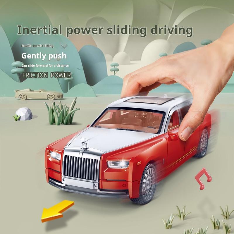 Simulation Rolls-Royce Phantom Model Car Model Ornaments Luxury Car Sedan Children's Toy Car Boy Collection with Box