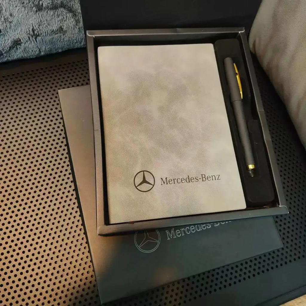 FJR5   Hot 2025 Retro Car Man Business Sign Pen A5 Notebook Women Gifts For Mercedes Benz AMG C E S GLE CLC Class W205 C300 W203 W206 W