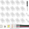 5-Pin RGBW LED Strip Solderless Connector with No Dark Areas for 10/12mm Strips