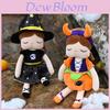 Cute Halloween Witch Pumpkin Doll Plush Toy For Spooky Decor
