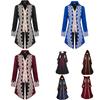High-quality Polyester Steam Punk Jacket With Lace Details For Men
