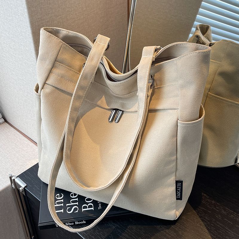 

Сумка Женская Минималистичная Самая Простая для Сочетания Студенческая Наплечная Сумка для Занятий Rice Gray