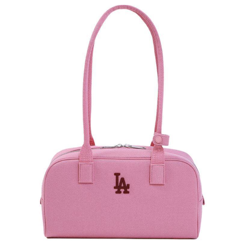 

MLB Fashion Trend Zipper Closure Polyester Tote Shoulder Bag Regular Women Bags Deep-Pink 3ABQL054N-07PKD Dark Pink