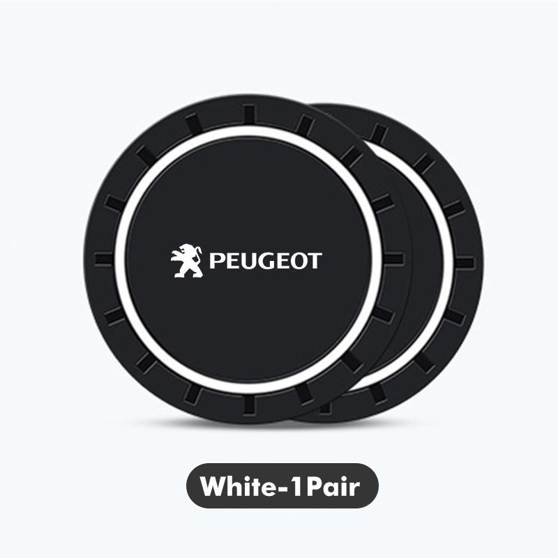 For Peugeot Car Cup Holder Anti Slip Insert Coasters Pads Interior Accessories 207 208 2008 3008 307 308 206 407 508 5008 106