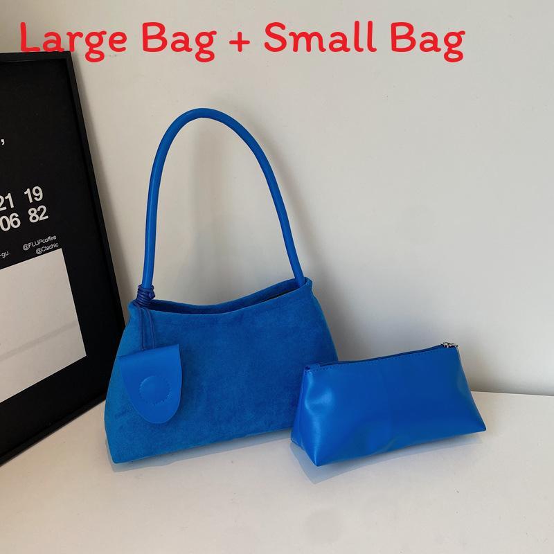 Retro Suede Underarm Bag For Women Pu Material Crossbody Purse Daily Use