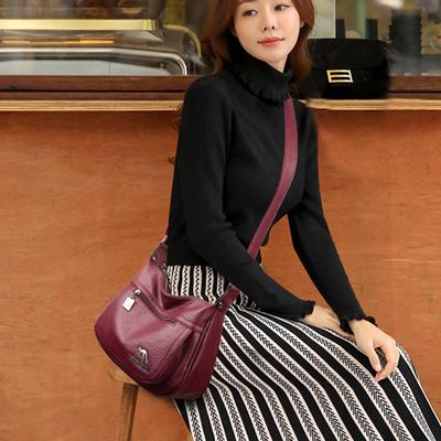 Soft PU Large Capacity Single Shoulder Mother Bag Casual Backpack Bag Women's Bag Fashion Crossbody Bag