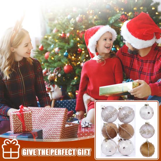 Plush Christmas Balls with Lanyard Seasonal Hanging Ornaments Elegant Xmas Tree Decoration for Home And Holiday Parties