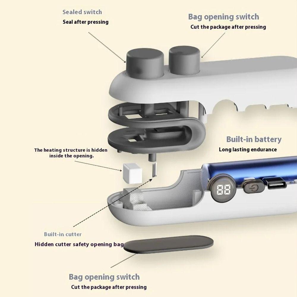 1Pcs Household Vacuum Sealing Machine Small Mini Snack Bag Sealing Machine New Plastic Bag Sealer