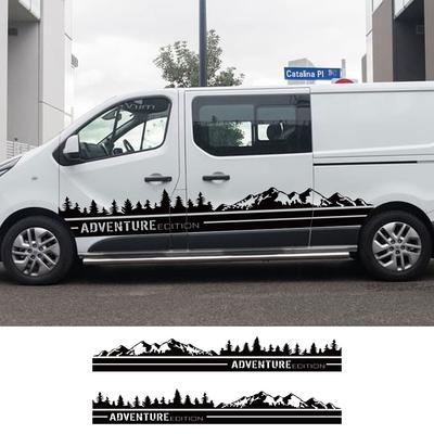 2PCS Car Door Stickers For Renault Trafic 3 2 MK1 MK2 MK3 Tuning Accessories Camper Van Side Stripes Graphics Vinyl Film Decals