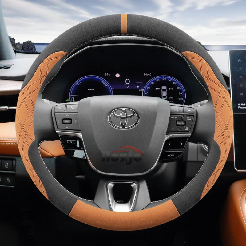 Suede Car Steering Wheel Cover for Toyota Camry Corolla RAV4 Highlander GR86 Signia  2024 2025 Accessories