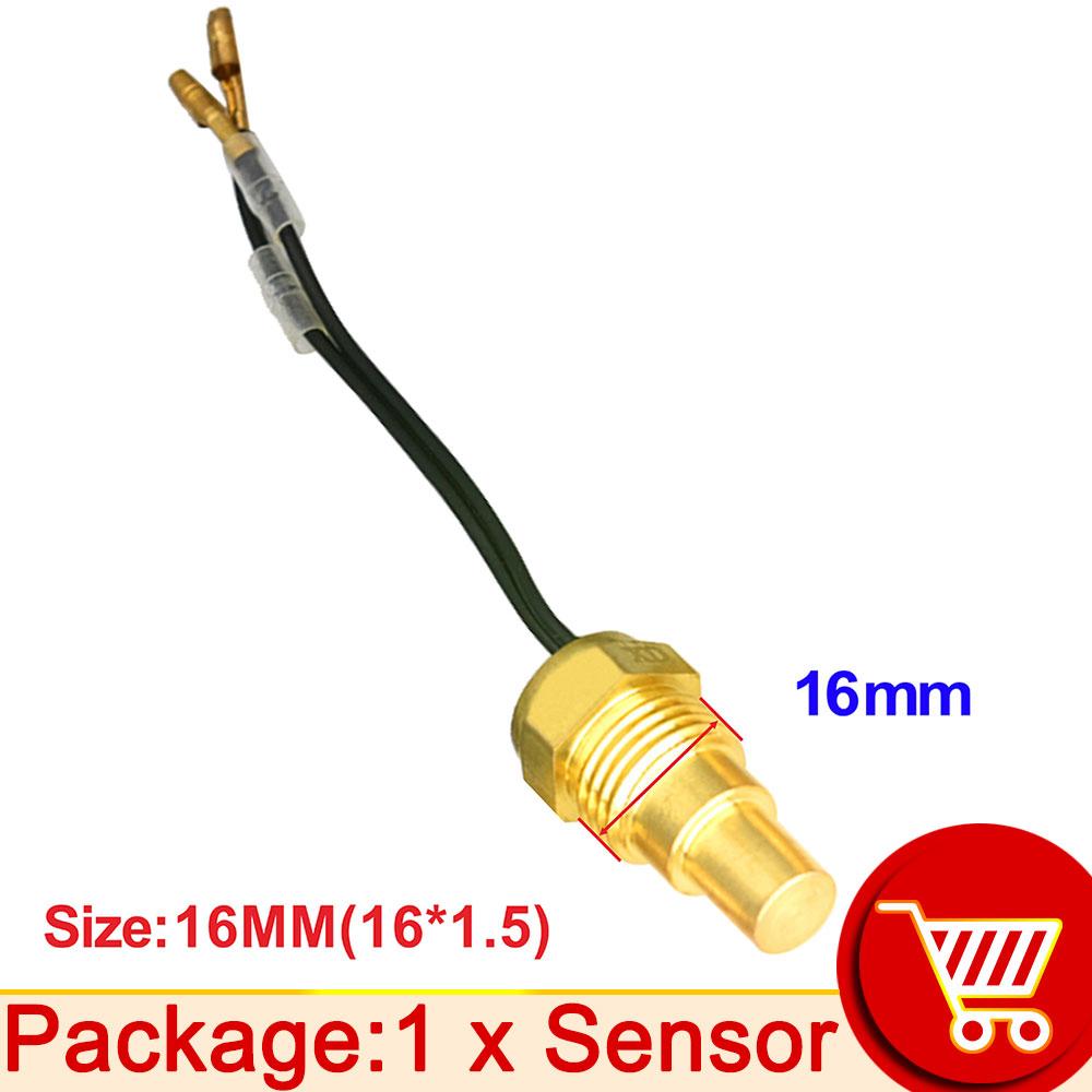 12V/24V Wassertemperatursensor Temperaturgeber 50K Kopfstecker 10MM 12MM 14MM 16MM Für Auto LKW Anzeige Elektrisches Messgerät NPT 3/8 1/8