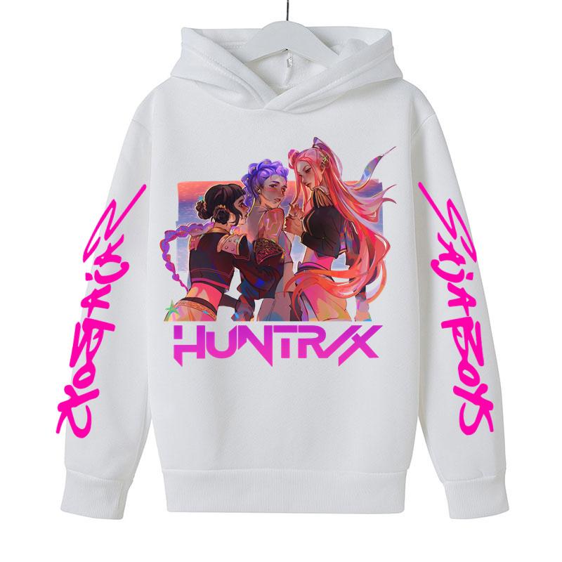 KPop Demon Hunter Rumi Derpy Cartoon Girls Boy Hooded Sweatshirt Warm Children's Wave Fashion Casual Tops Casual Girls Clothing