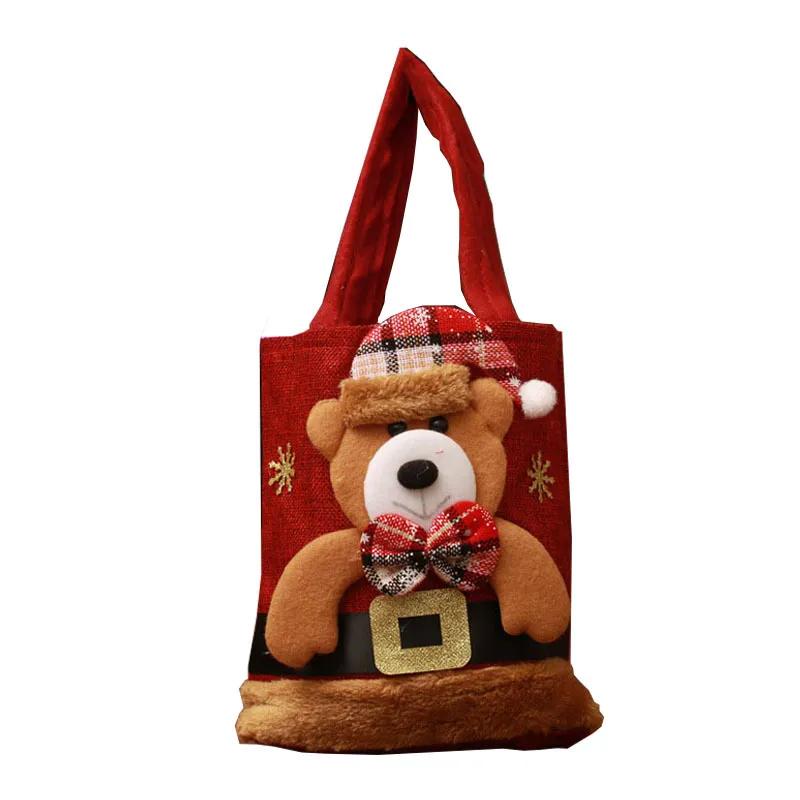 1-30PCS Christmas Decorations Santa Claus Snowman Deer Gift Bag Children's Gift Bag Candy Bag Christmas Handbag