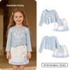 Girls' Sweet Cartoon T-Shirt & Skirt Set