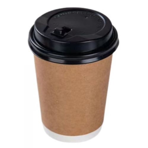 

Qztuory Disposable Coffee Cups, Double-Insulated Paper Cups, Heat-Resistant Paper Cups with Lids, Pack of 50/100 (270ml/300ml/400ml/500ml) (10oz-300ml